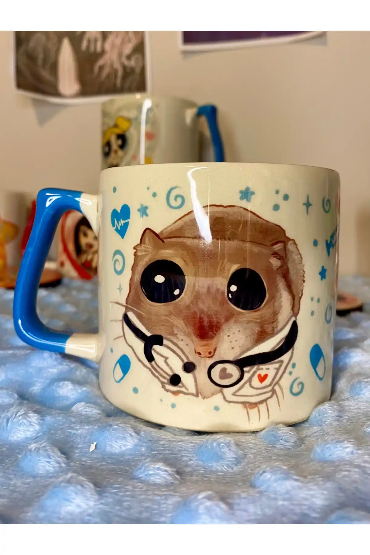 Sad Üzgün Hamster Temalı Seramik Kupa - Dayanıklı ve Sevimli Tasarım