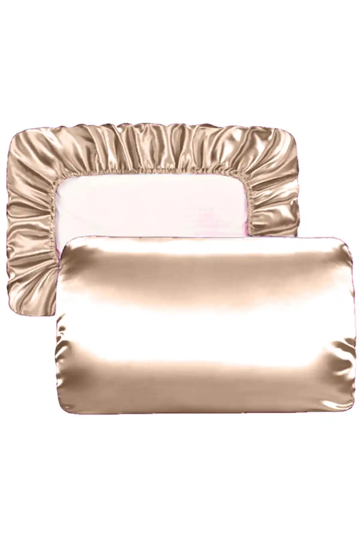 SB SizinBazar Bej Renkli Saten Yastık Kılıfı Seti Saç ve Cilt Sağlığına Katkı Sağlar