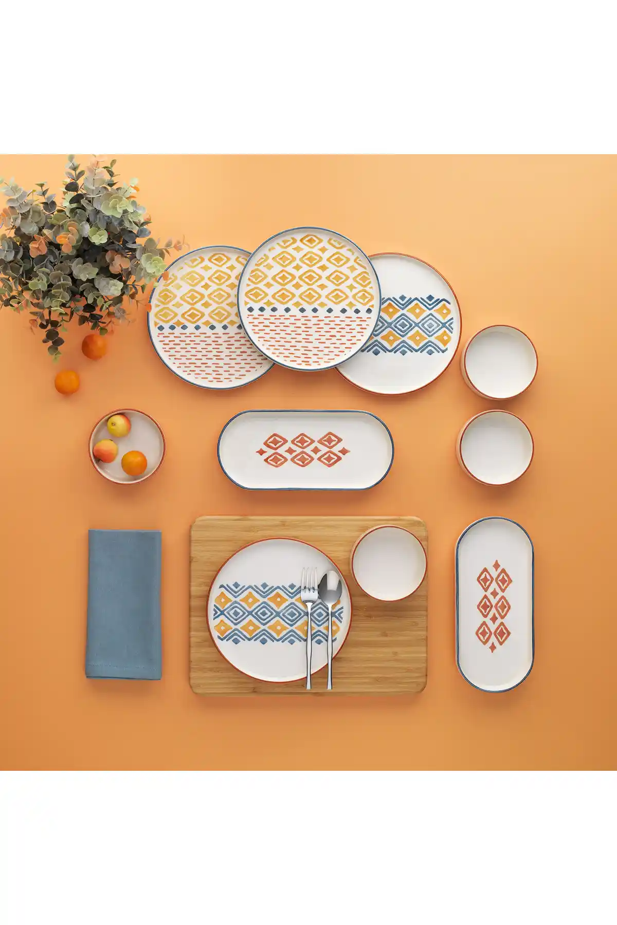 Schafer Sunny 4 Kişilik Modern Seramik Kahvaltı Takımı Şık ve Dayanıklı Tasarım