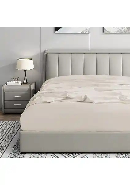 Soley %100 Doğal Pamuklu Çift Kişilik Lastikli Çarşaf 160x200 Yatak Ölçüsü