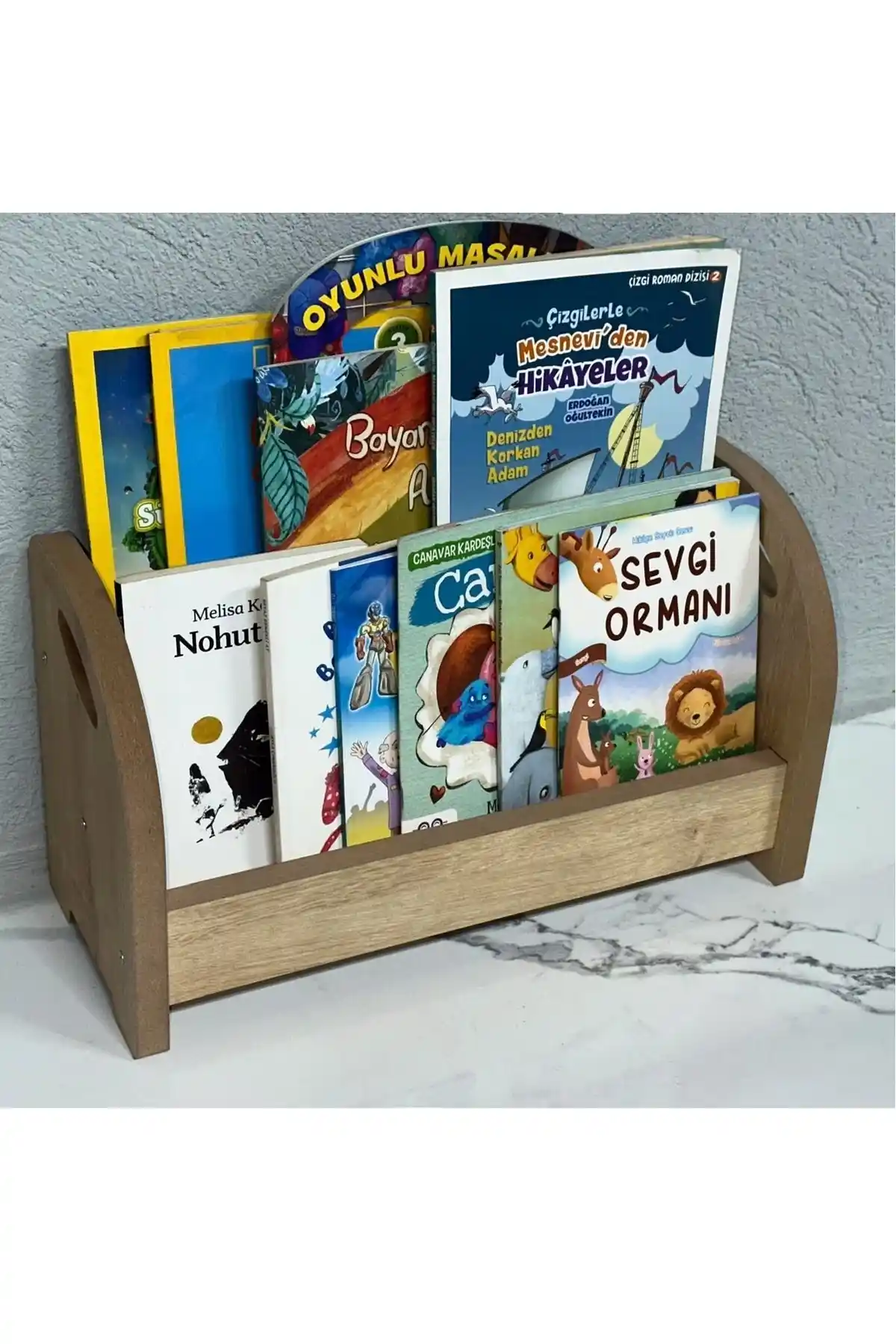 Squall Montessori Ahşap Yer Kitaplığı: Modern ve İşlevsel Çocuk Odası Depolama Çözümü