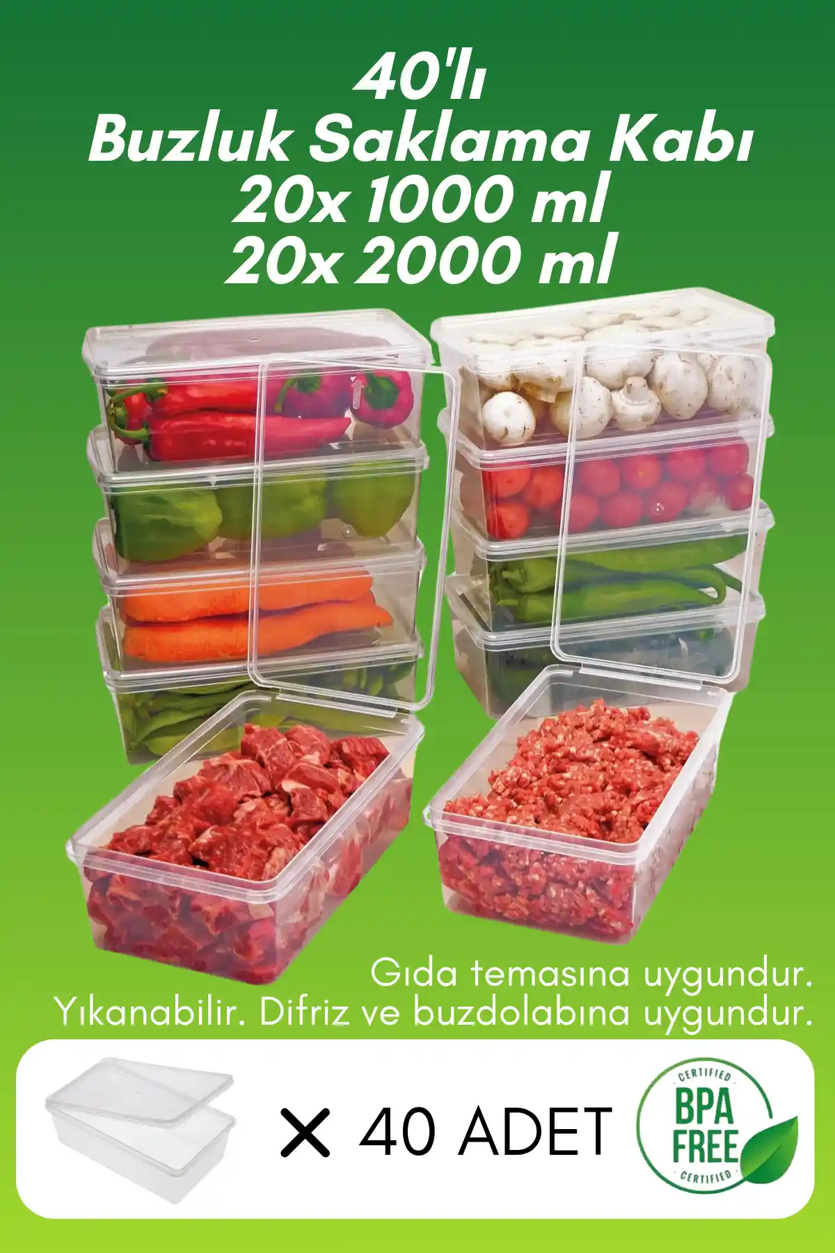 SUPERCUPP Plastik Saklama Kapları 1 ve 2 Litre Hacimle Güvenli ve Pratik Kullanım