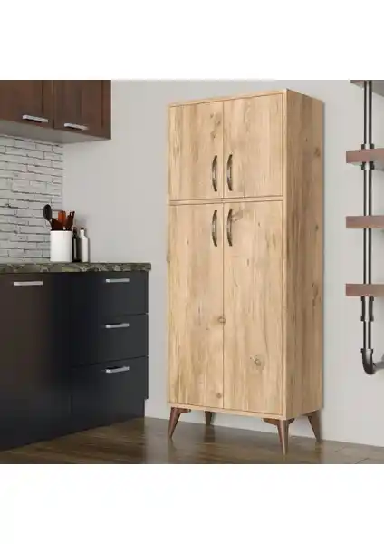 Tanmob Çam Renkli Büyük Boy Çok Amaçlı Dolap Fonksiyonellik ve Estetiğin Buluşması