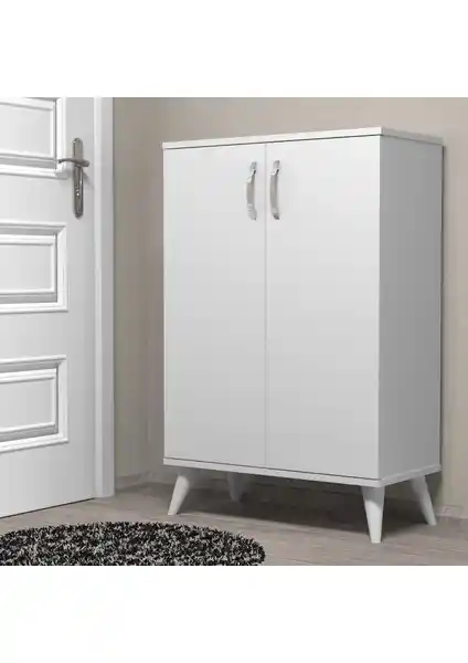 Tanmob Mimoza Beyaz Ayakkabılık Modern ve Dayanıklı Depolama Çözümü