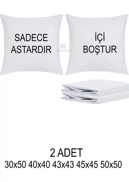 Teksnil Home 2'li Fermuarlı Kırlent İç Astarları Dayanıklı ve Estetik Tasarım