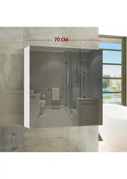 Thevida Aynalı Banyo Dolabı 70x70: Fonksiyonellik ve Estetiğin Uyumuyla Modern Tasarım
