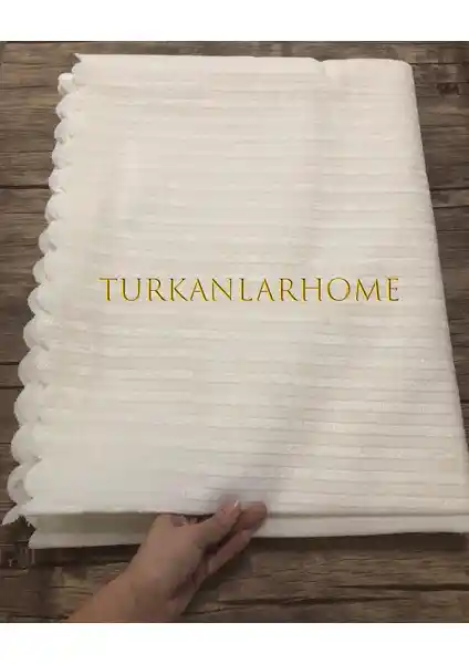 Türkanlar Home Süngerli Çizgili Koltuk Örtüsü Ekru Modern ve Konforlu Tasarım