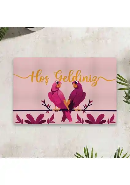 Vagonik Kuş Temalı Dijital Baskılı Çok Amaçlı Kapı Paspası Detaylı İnceleme ve Kullanım Alanları