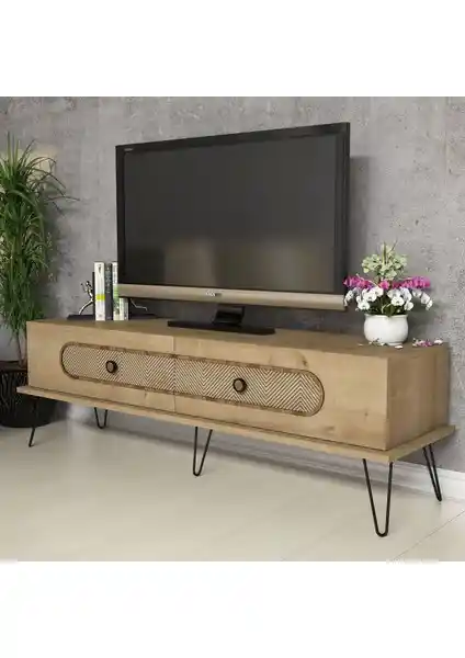 Variant Mobilya Ekol TV Ünitesi Meşe Renkli Modern ve Dayanıklı Tasarım Özellikleri