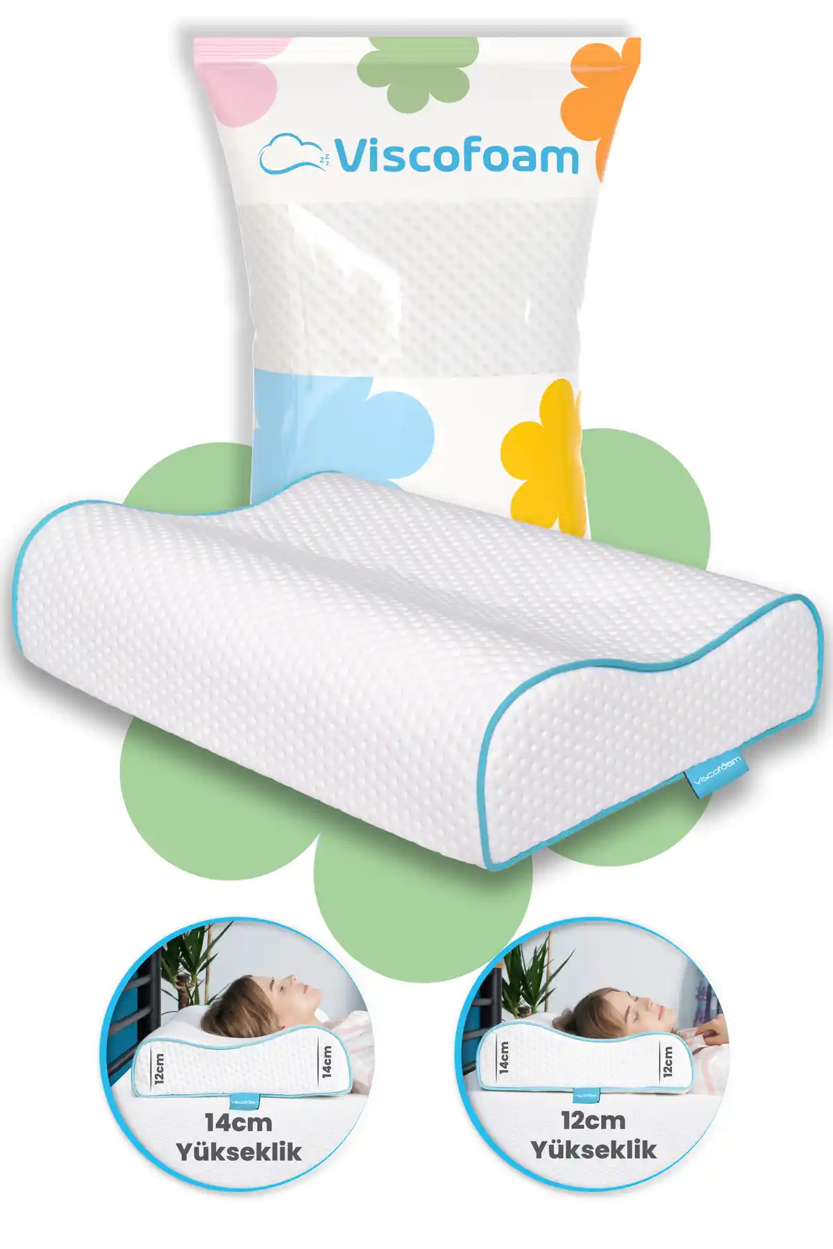 Viscofoam Yüksek Boyun Destekli Ortopedik Yastık ile Sağlıklı ve Konforlu Uyku Deneyimi