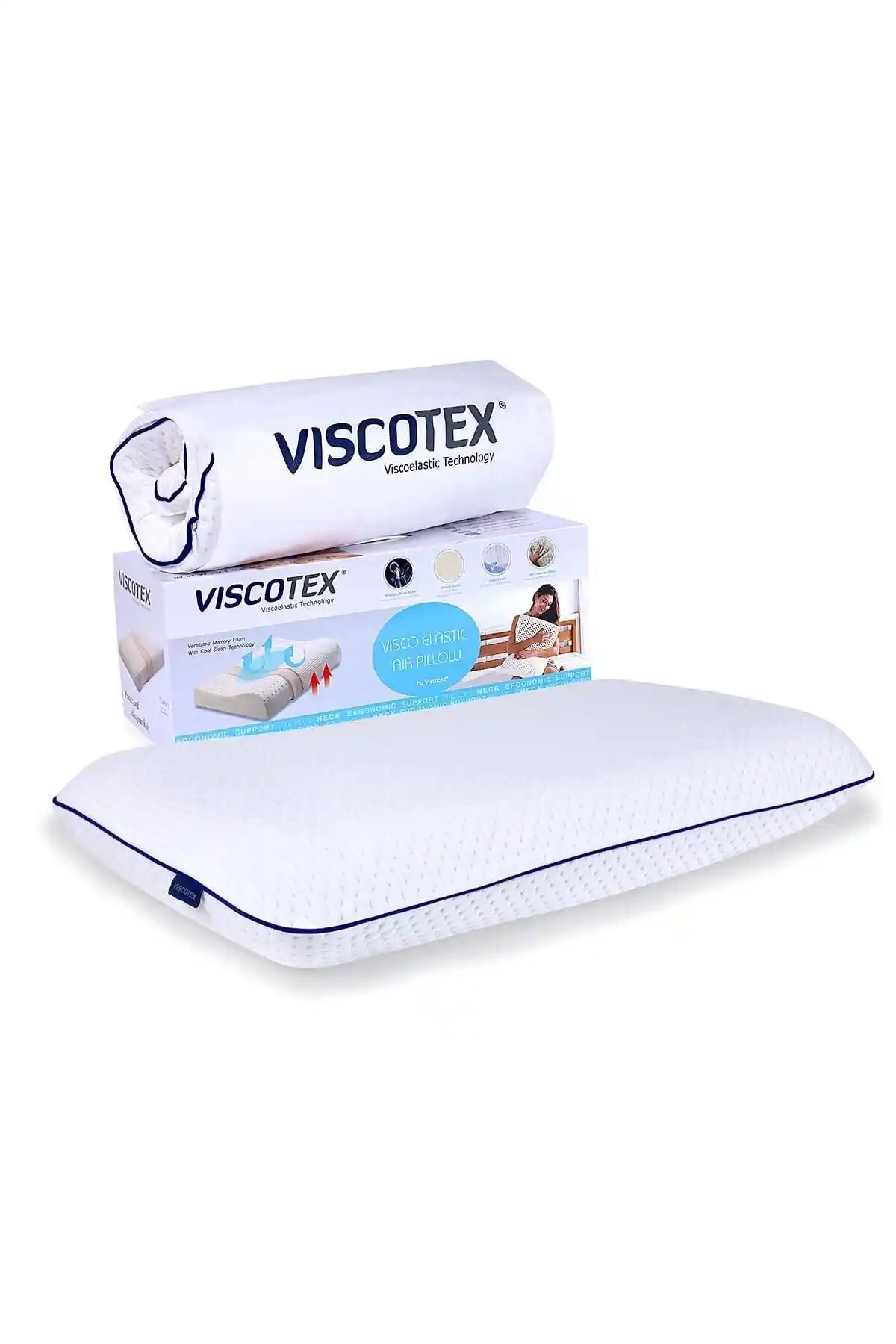VİSCOTEX Boyun Destekli Visco Ortopedik Yastık: Ergonomik ve Sağlıklı Uyku İçin Tasarlandı