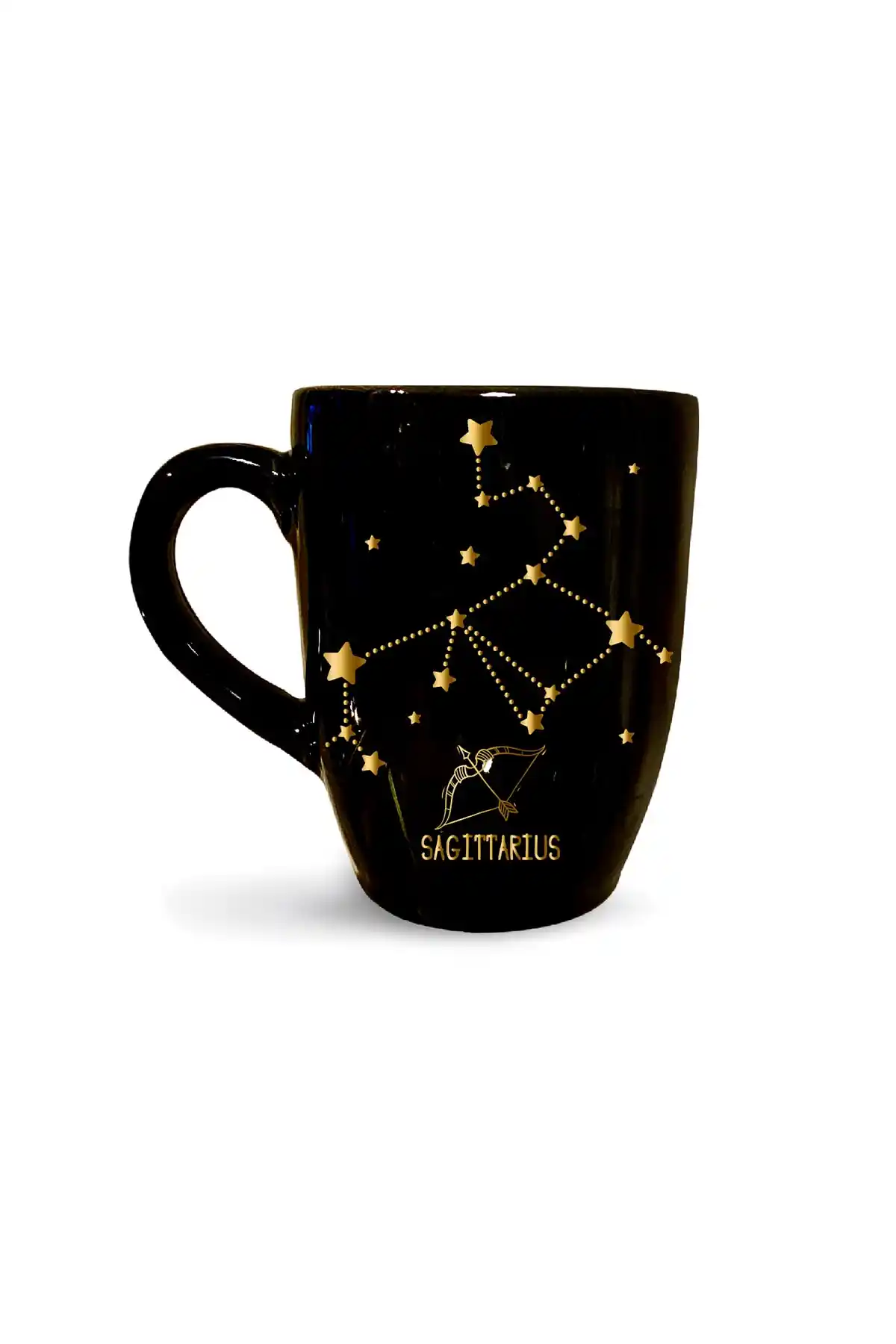 Vivas Yıl<dı>z Haritalı Yay Burcu Siyah Kupa Estetik ve Dayanıklı Tasarım