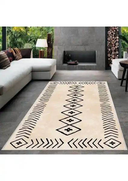 West Home Dijital Baskı Yıkanabilir Kaymaz Taban Salon Halısı: Modern ve Güvenli Tasarım