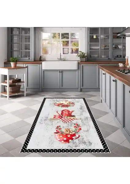 West Home Dijital Baskılı Yıkanabilir Kaymaz Taban Mutfak Halısı Özellikleri ve Kullanım Avantajları