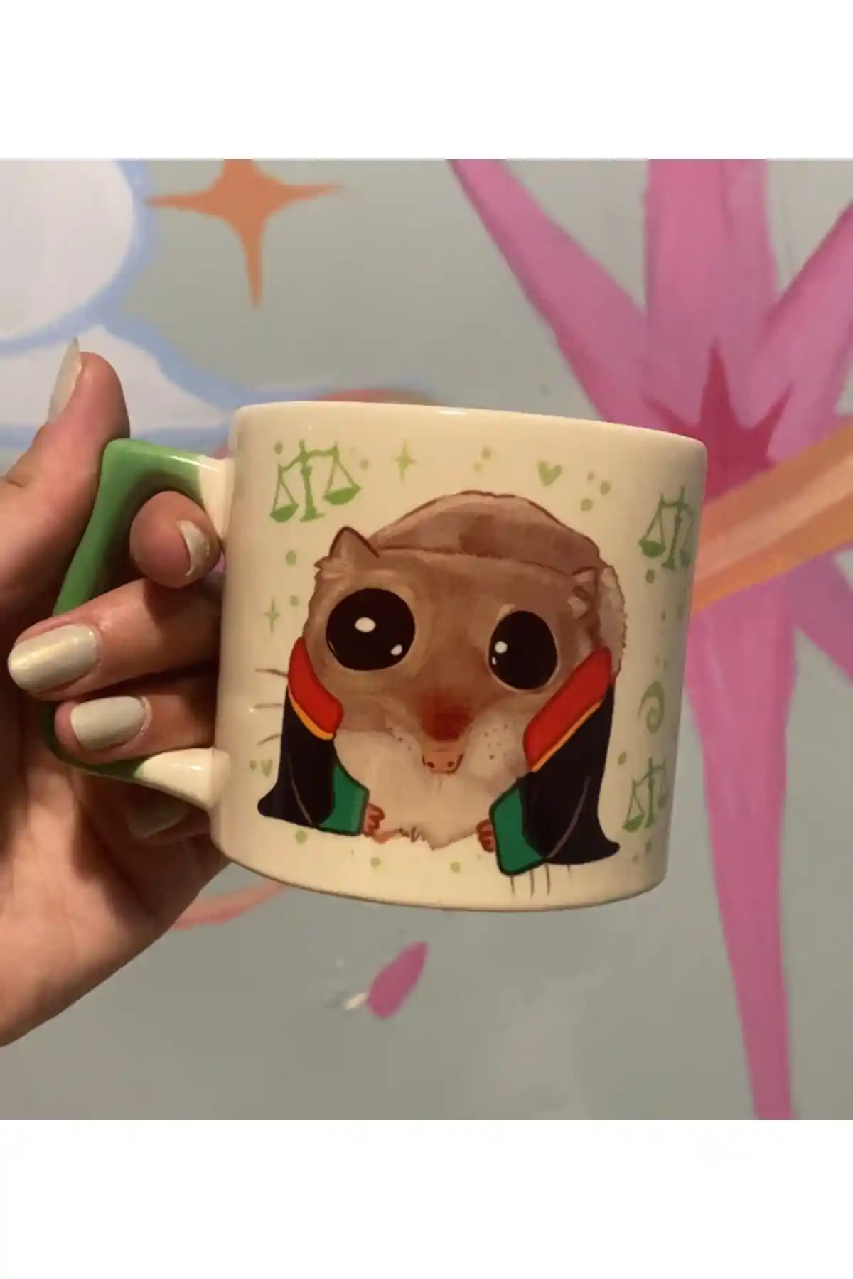 Westartic Sad Üzgün Hamster Tasarımlı Kupa Fincanları Günlük Kullanım ve Hediye Seçenekleri