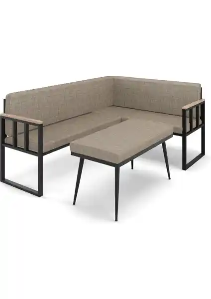 Wood House Poli Köşe Takımı: Modern Tasarım ve Dayanıklı Malzemelerle Şık Oturma Alanları