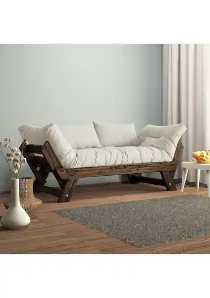 Woodesk Adalar Masif Ceviz-Kırık Beyaz Renk 2'li Kanepe Detaylı İnceleme