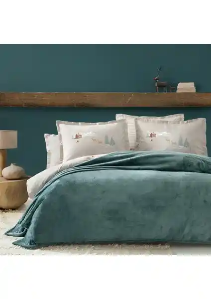 Yataş Olenna Wellsoft Çift Kişilik Battaniye Mint Renk Sıcak ve Şık Tasarım