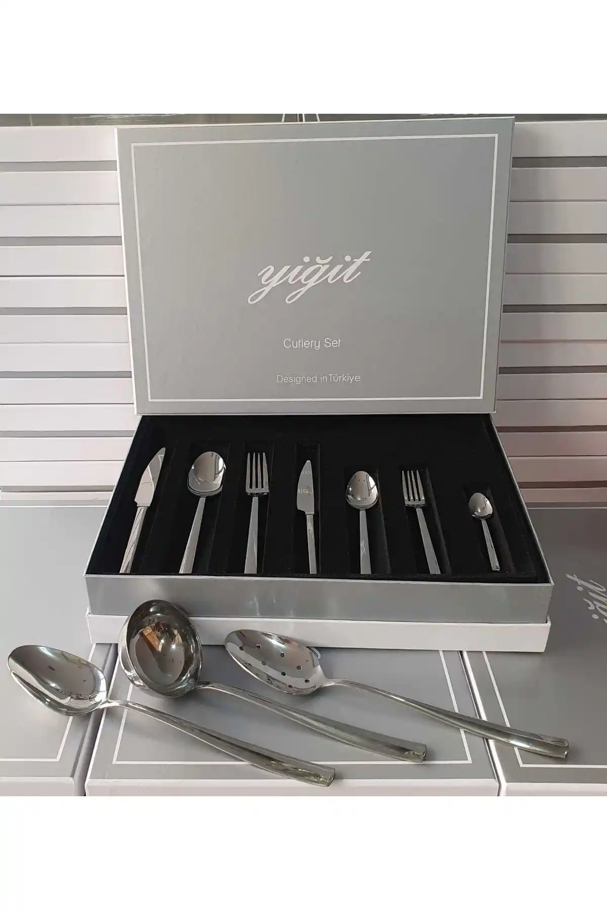 Yiğit 87 Parça Zümrüt Paslanmaz Çelik Yemek Takımı 12 Kişilik ve Hediye Seçeneği