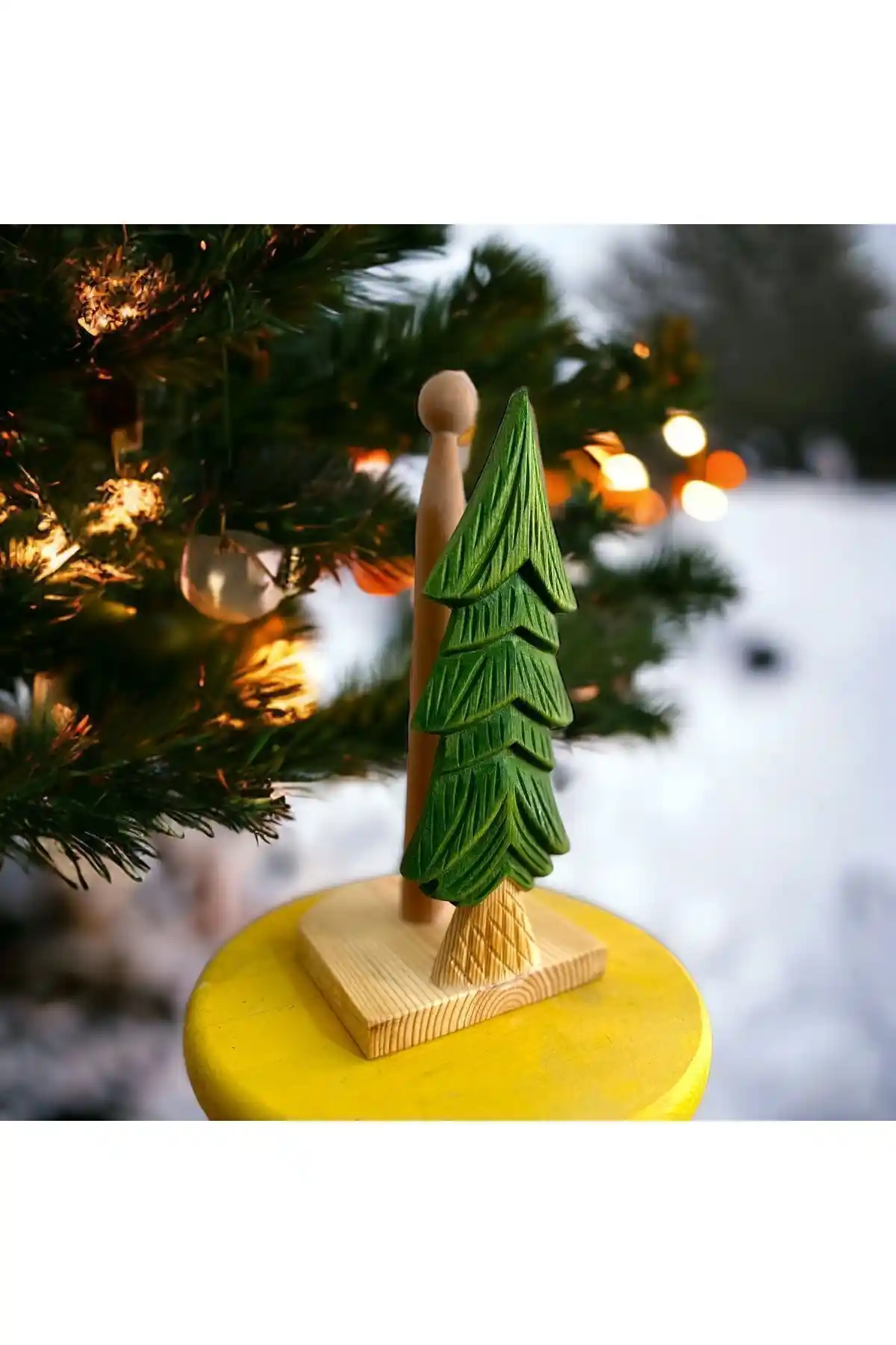 Yılbaşı Konseptli Bambu Havlu Standı Şıklık ve Doğallığın Buluşması