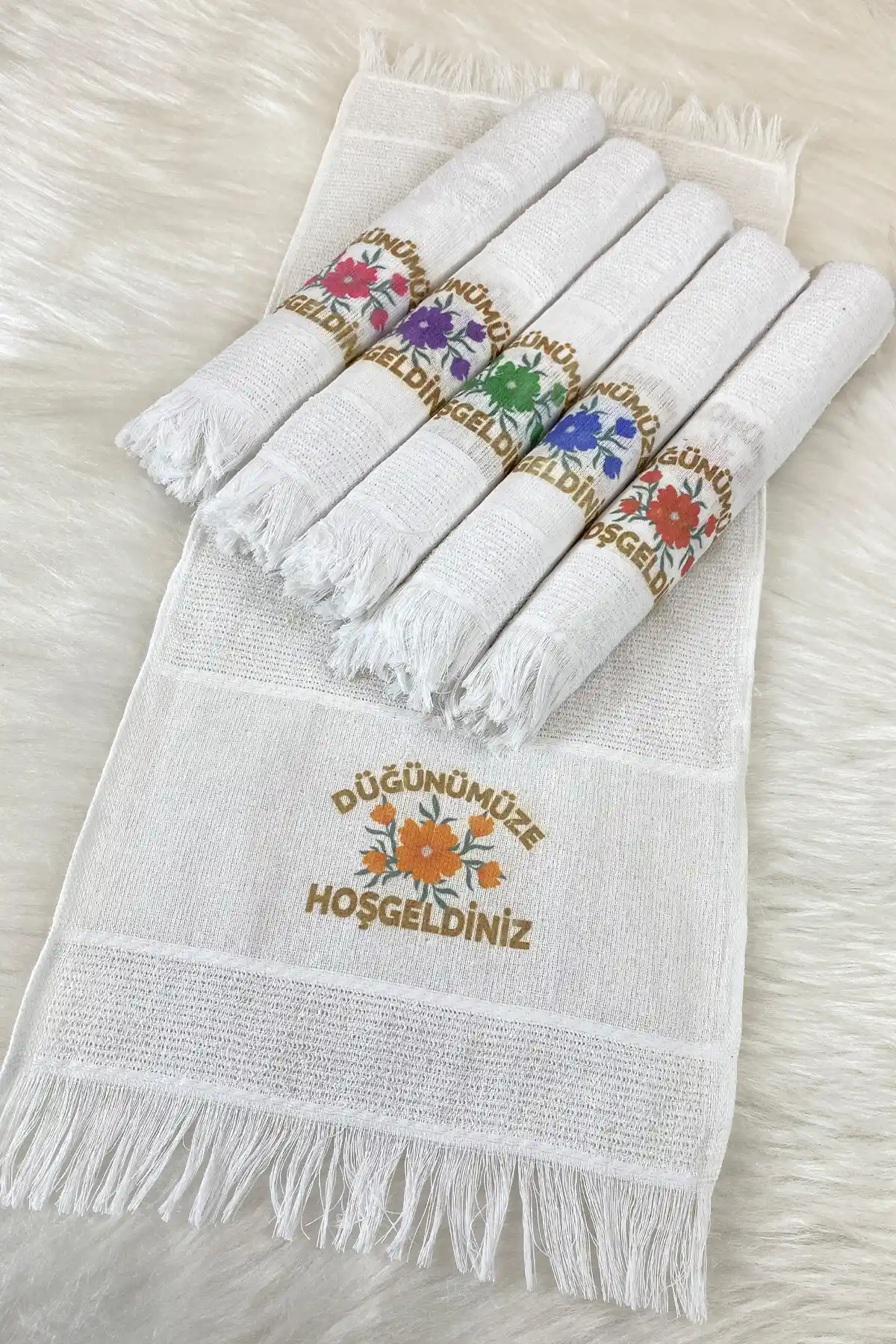 ZEYMERADE Düğün ve Sünnet Organizasyonları İçin Şık ve Dayanıklı Havlu Seti 6'lı