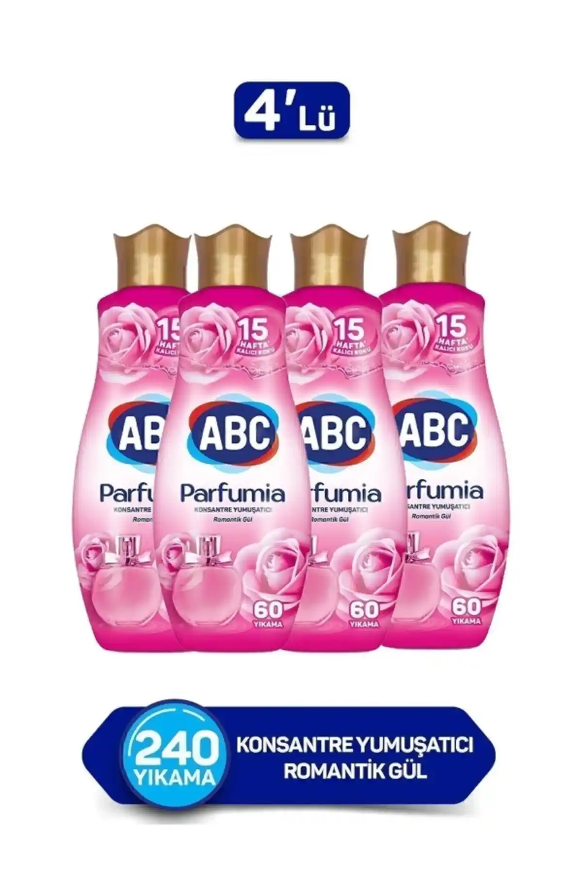 ABC Parfumia Konsantre Çamaşır Yumuşatıcısı Romantik Gül ile Temizlik ve Ferahlık
