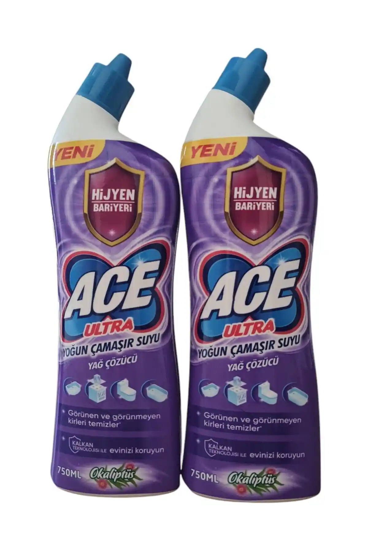 ACE Jel Okaliptüs Kokulu 750 ml X 2 Adet Doğal ve Etkili Temizlik Ürünü