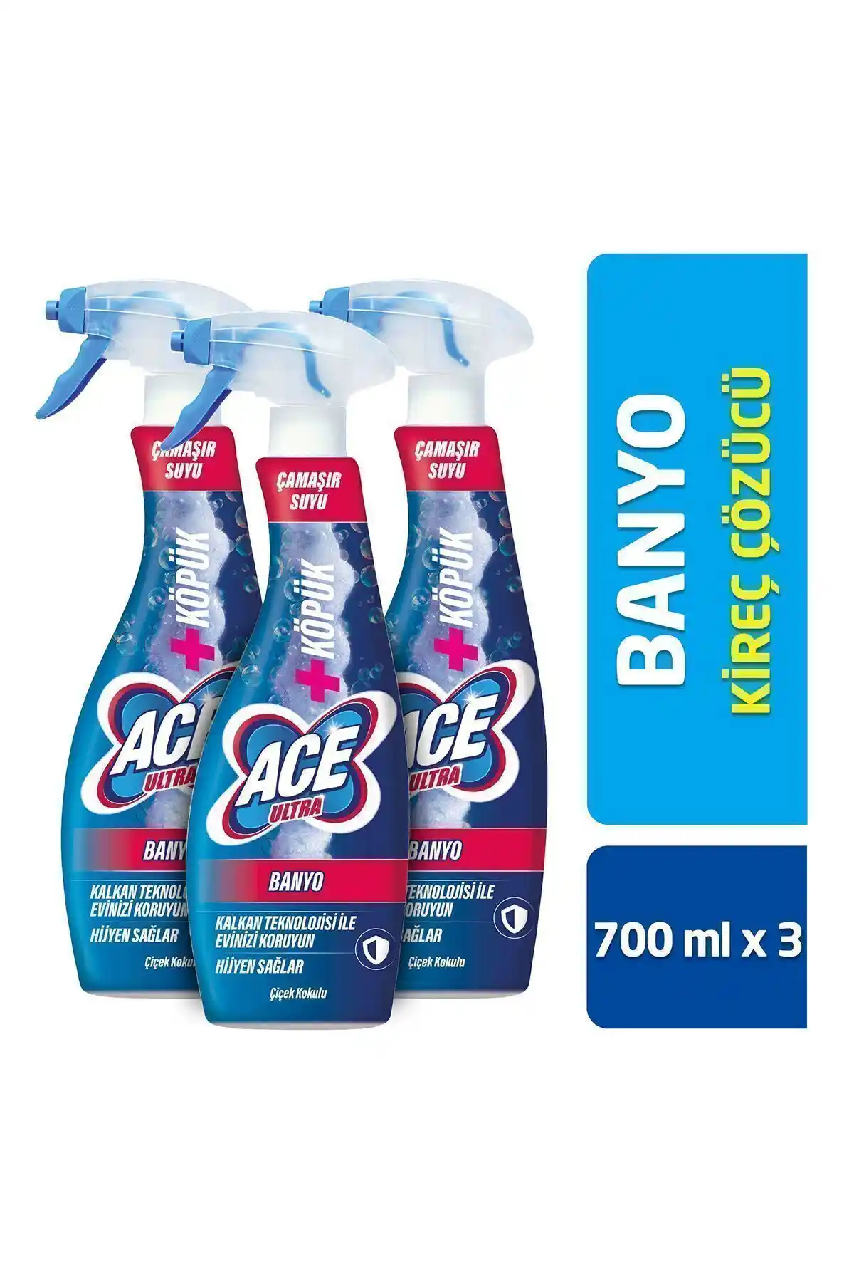 ACE Ultra Sprey Çiçek Kokulu 700 ml Çok Amaçlı Temizlik ve Ferahlık Sağlayan Ürün
