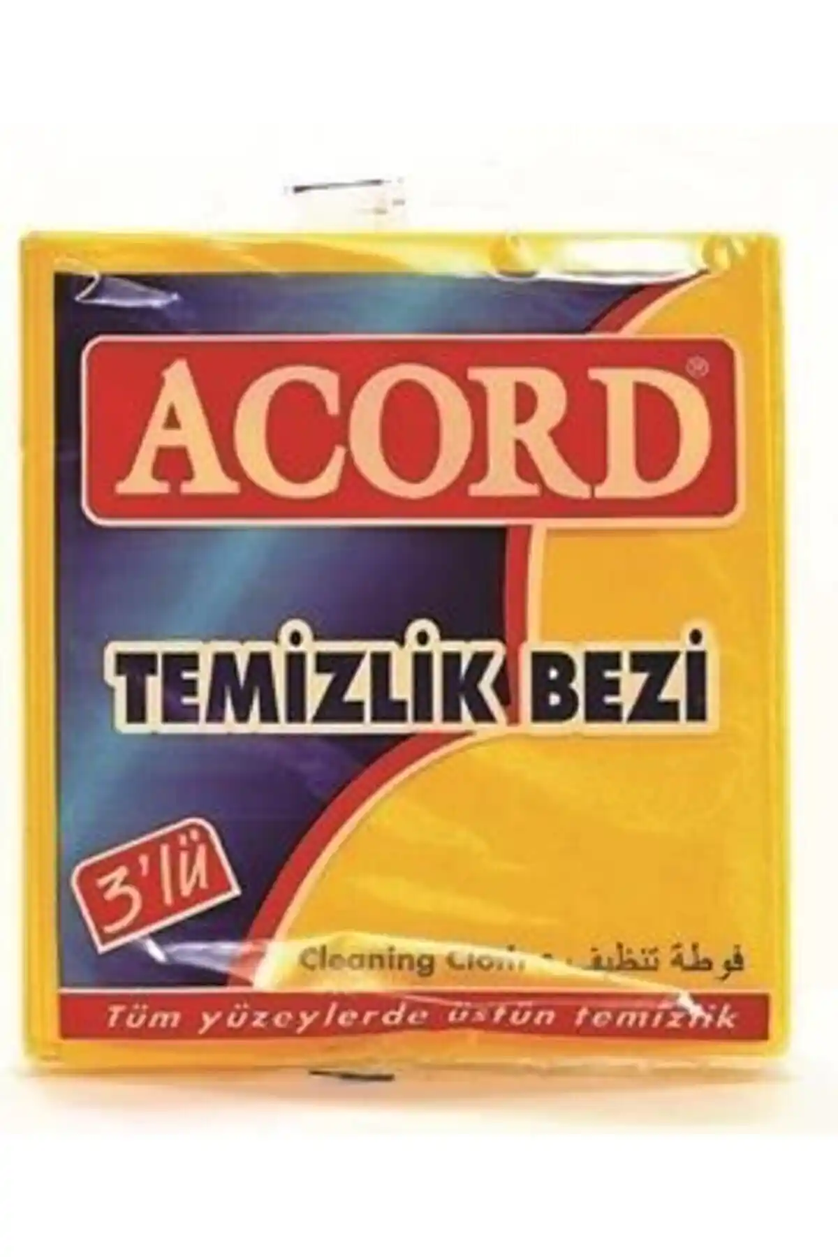 Acord 3'lü Sarı Temizlik Bezi: Çok Amaçlı Dayanıklı ve Ekonomik Temizlik Malzemesi