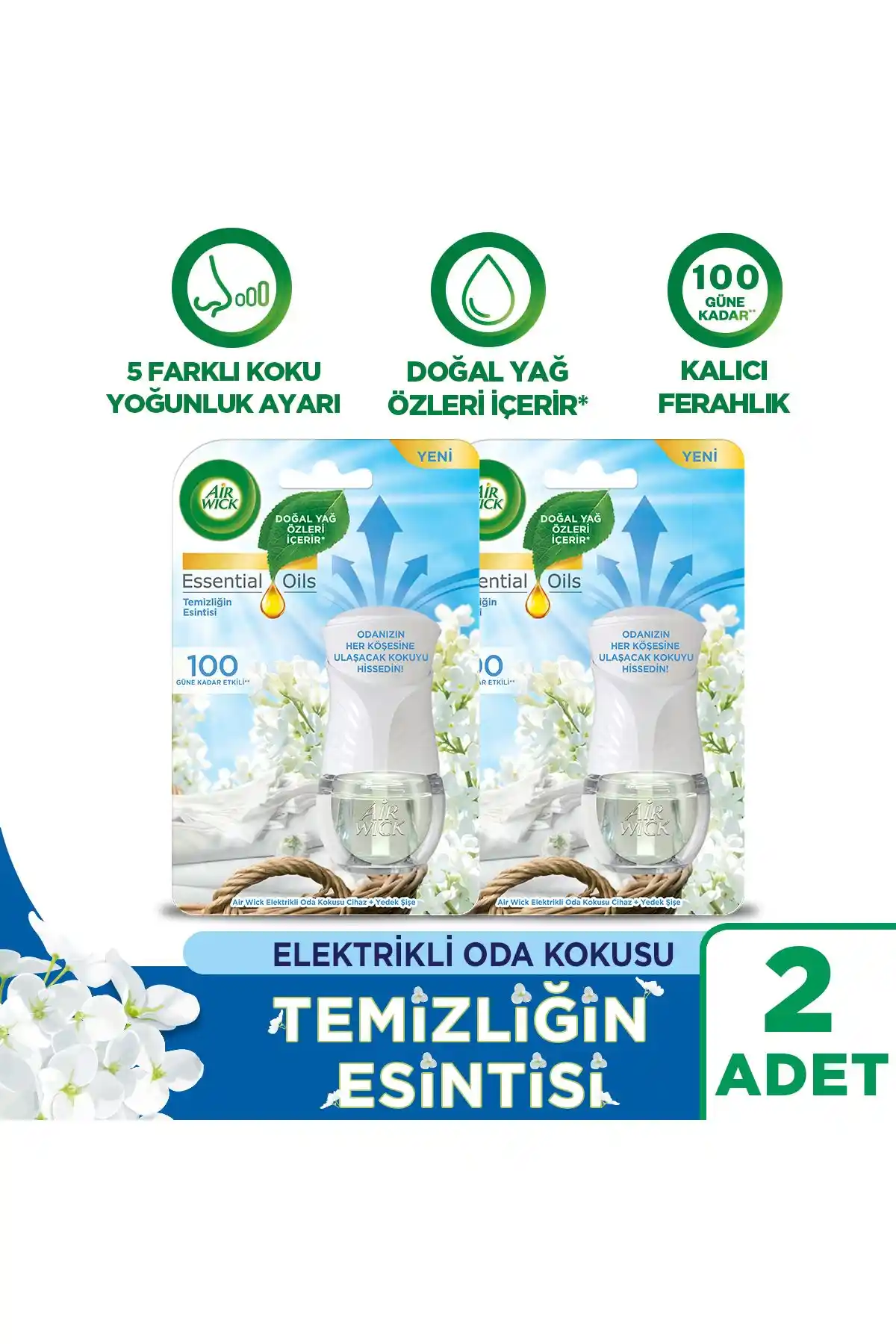 Air Wick Elektrikli Oda Kokusu Kiti: Doğal ve Uzun Süreli Ferahlatıcı Çözüm