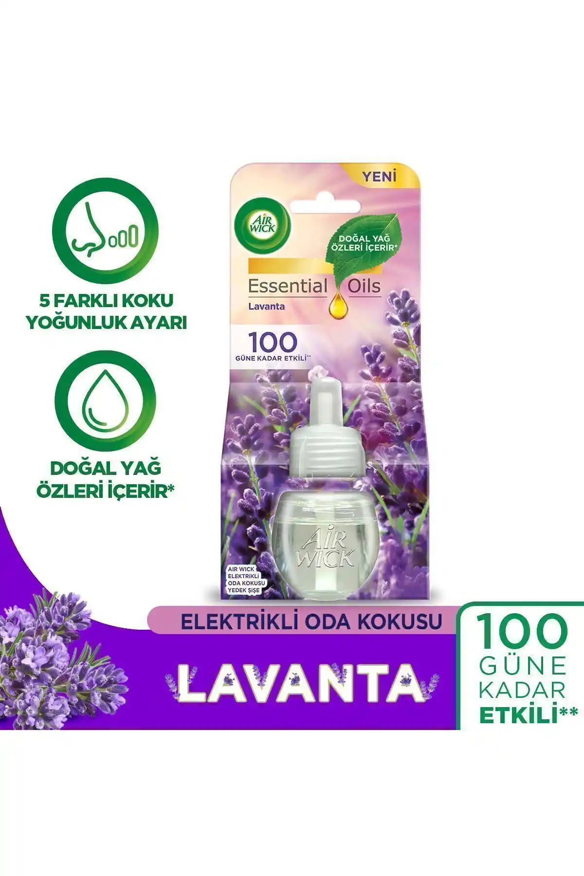 Air Wick Elektrikli Oda Kokusu Yedek Şişe Lavanta ile Doğal Ferahlık ve Huzur Sağlar