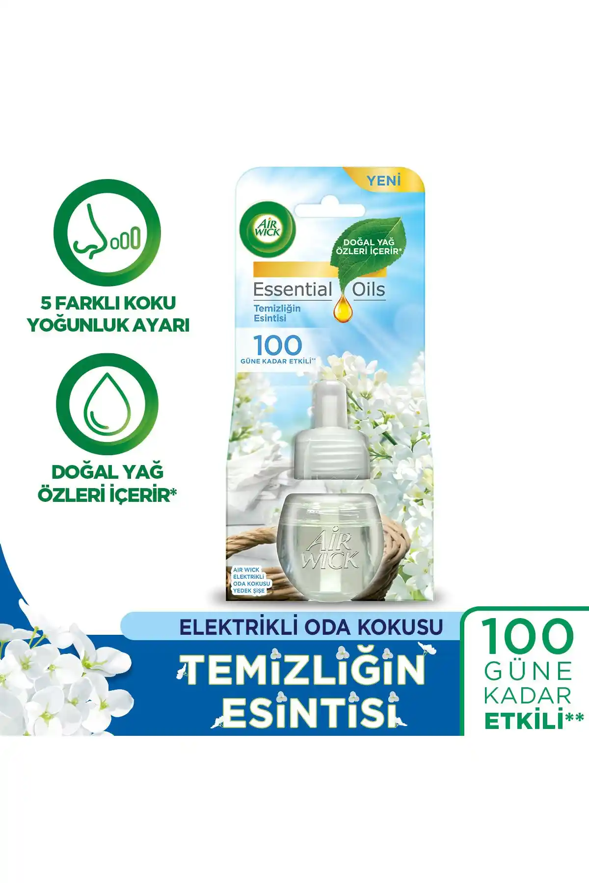 Air Wick Elektrikli Oda Kokusu Yedek Şişe Temizliğin Esintisi ile Ferah Bir Atmosfer Yaratın