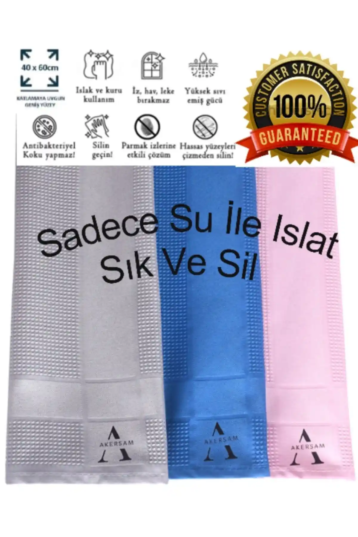 Akersam Temizlik Bezleri: Çok Yüzeyli ve Çevre Dostu Mikrofiber Temizlik Çözümü