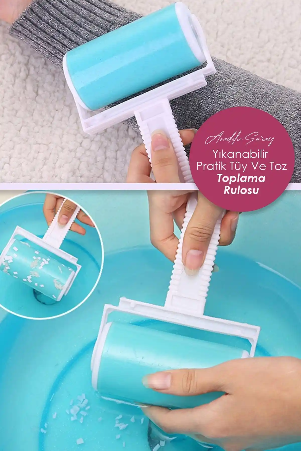 Anadolu Saray Silikon Yıkanabilir Tüy ve Toz Toplama Rulosu: Pratik ve Ekonomik Temizlik Çözümü