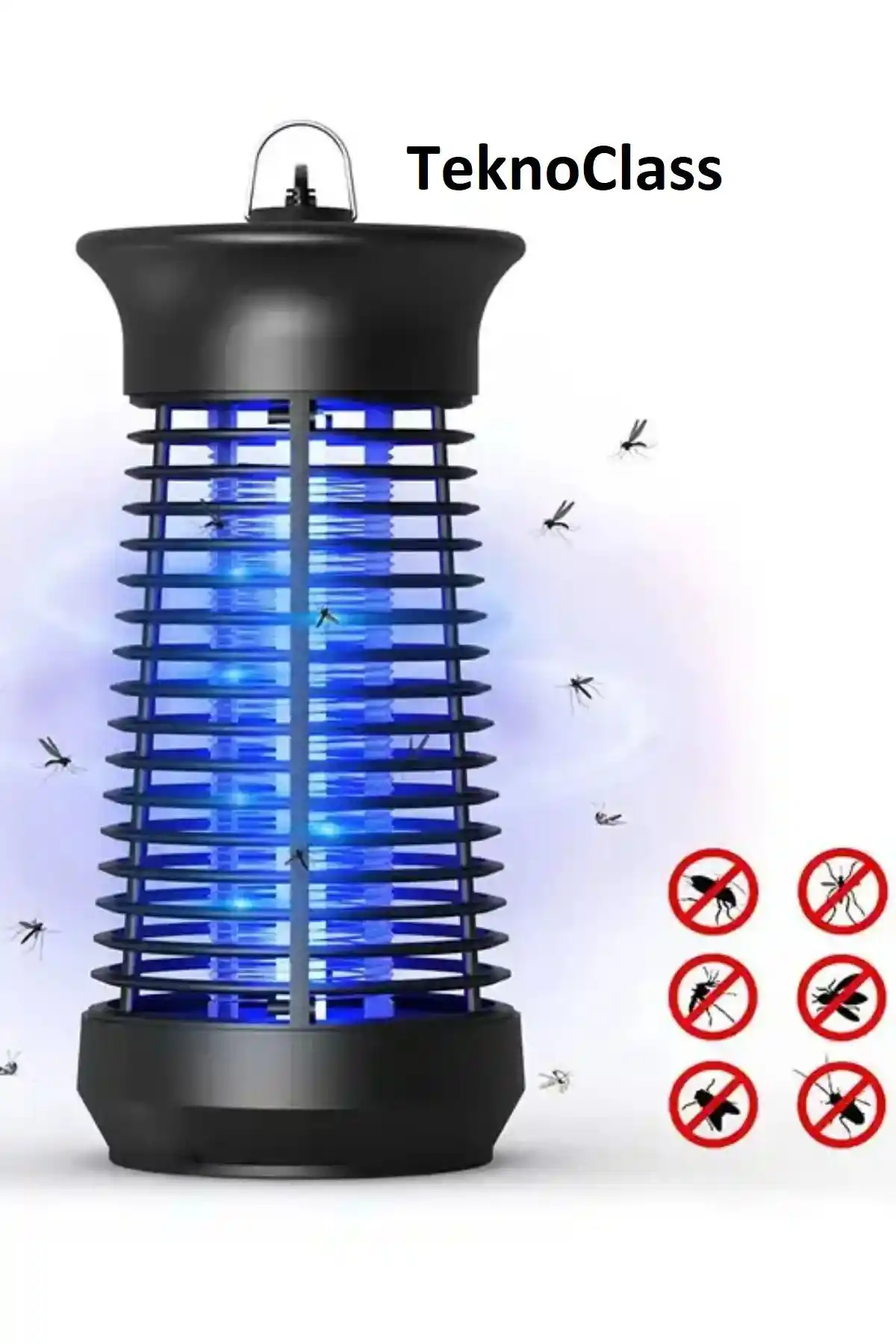 Asonic 3W LED Işıklı Siyah Sinek Öldürücü: Estetik ve Etkili Böcek Kontrol Cihazı