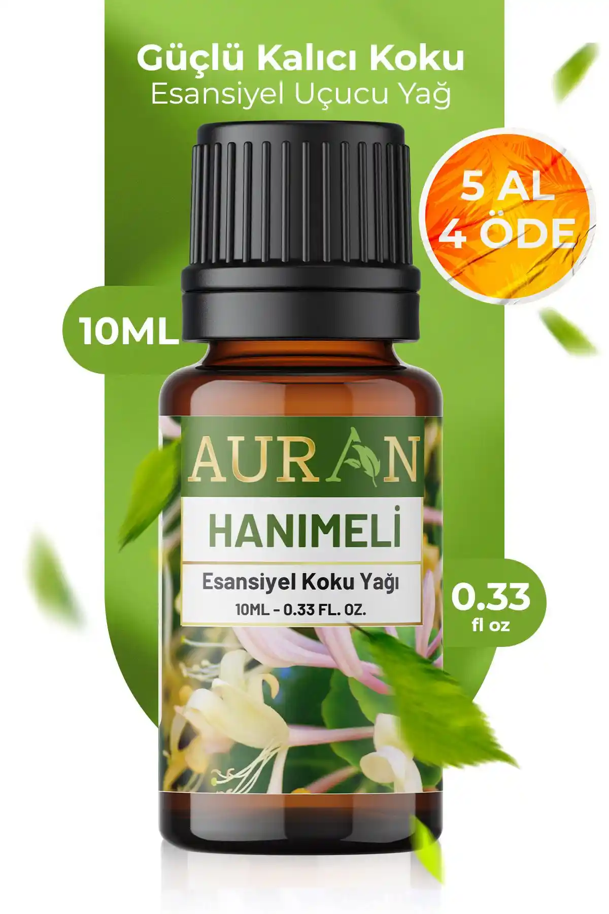 AURAN Hanımeli Saf Esansiyel Uçucu Yağı: Doğal ve Çok Yönlü Aromaterapi Ürünü