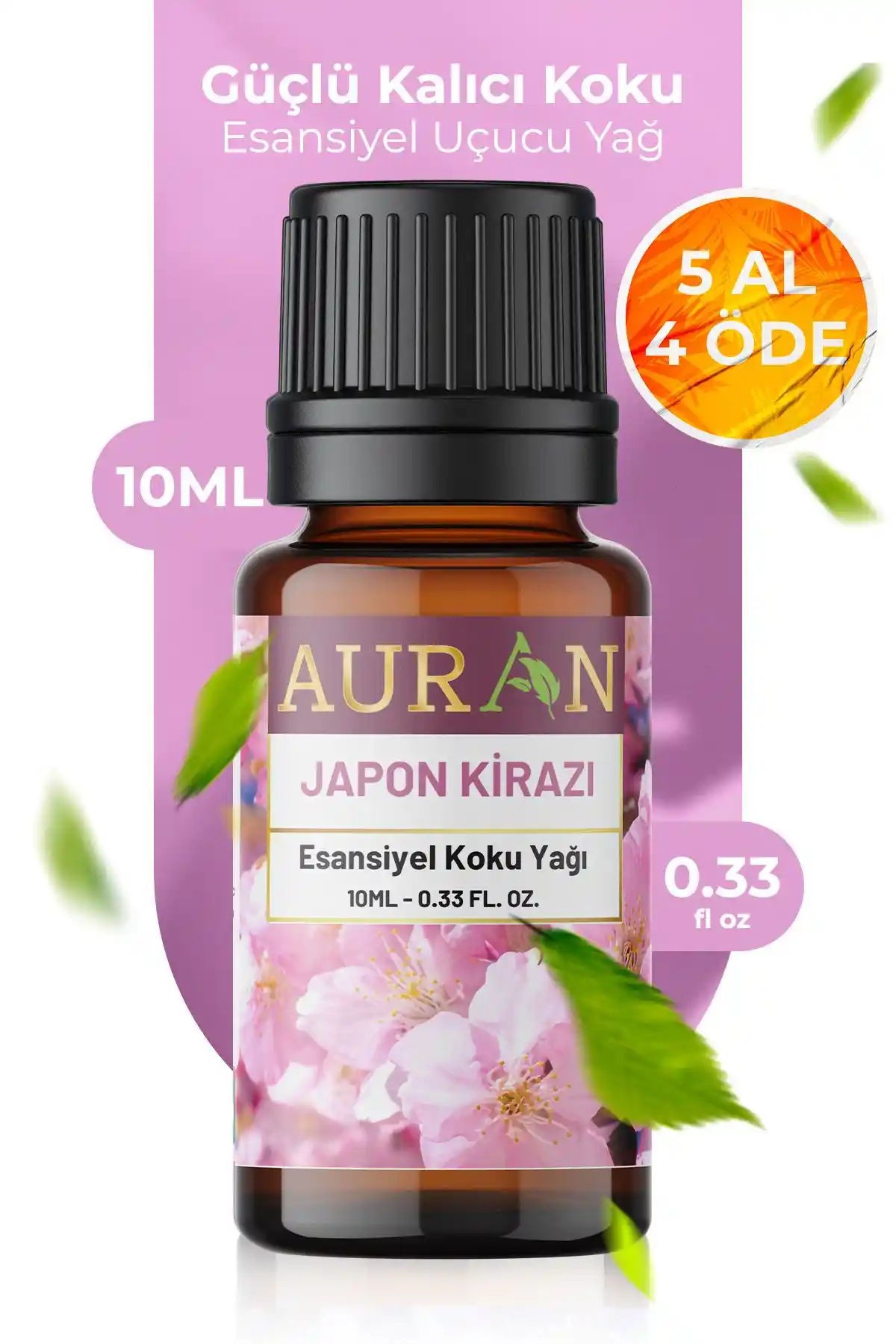 AURAN Japon Kirazı Esansiyel Uçucu Yağı: Doğal ve Kalıcı Aromaterapi Çözümü