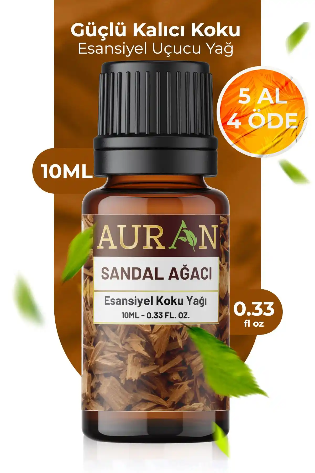 AURAN Sandal Ağacı Esansiyel Uçucu Yağı: Doğal ve Kalıcı Aromaterapi Ürünü