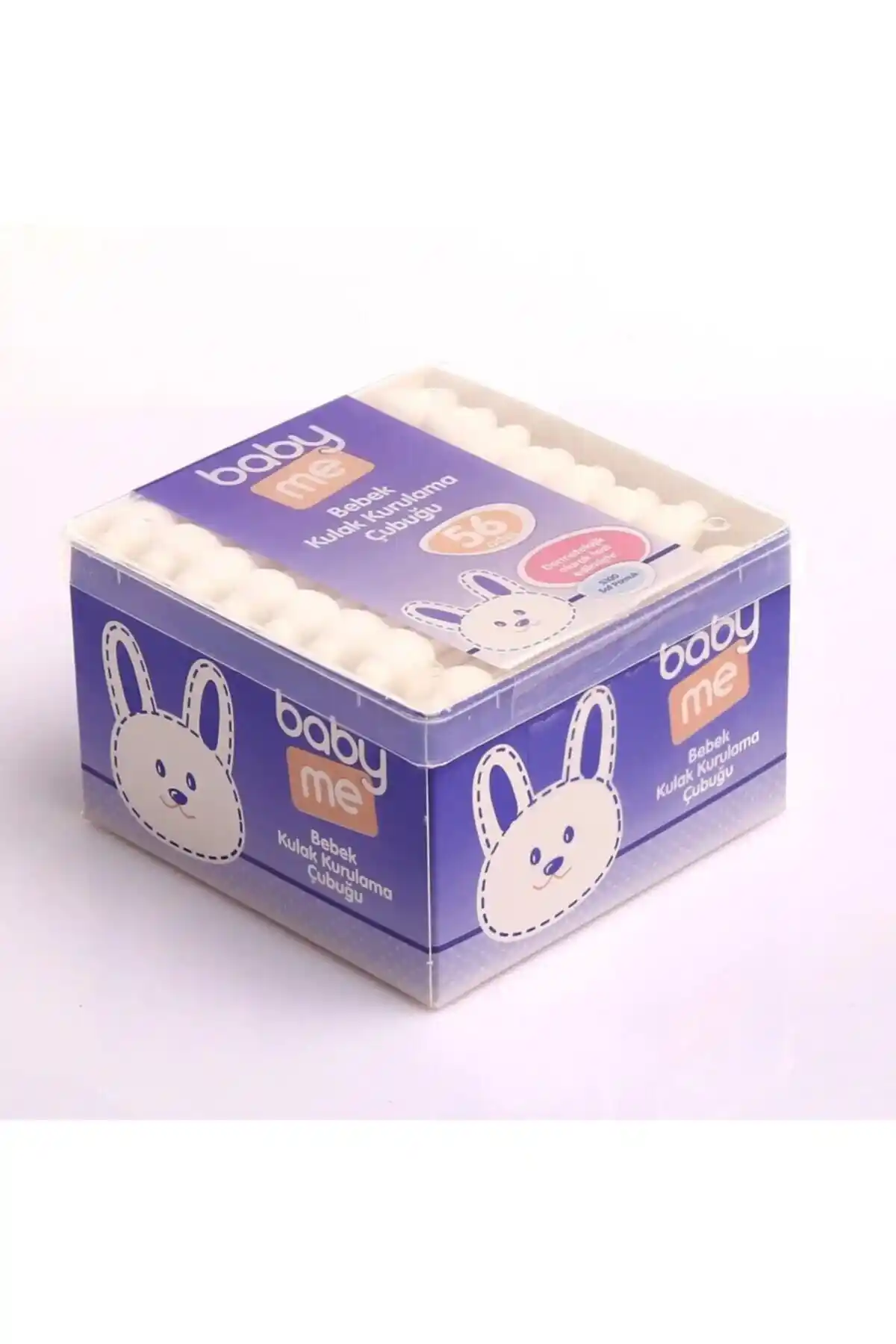 Baby Me Bebek %100 Saf Pamuk Kulak Temizleme Çubuğu Güvenli ve Hijyenik Bebek Kulak Bakımı İçin