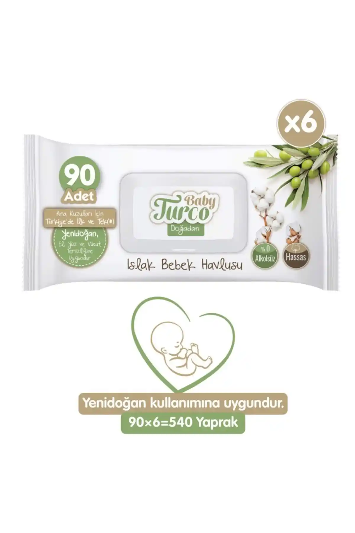Baby Turco Doğadan Islak Bebek Havlusu Güvenli ve Doğal Temizlik Çözümüdür