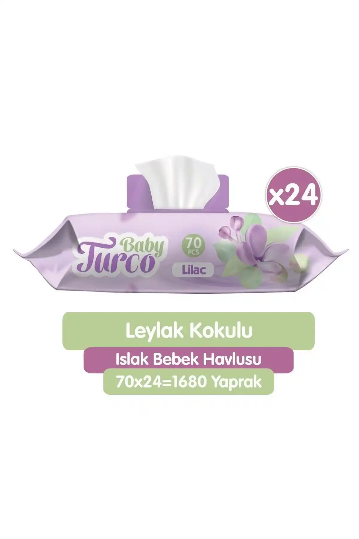Baby Turco Leylak Kokulu Islak Bebek Havlusu: Yumuşak ve Güvenilir Bebek Temizlik Ürünü