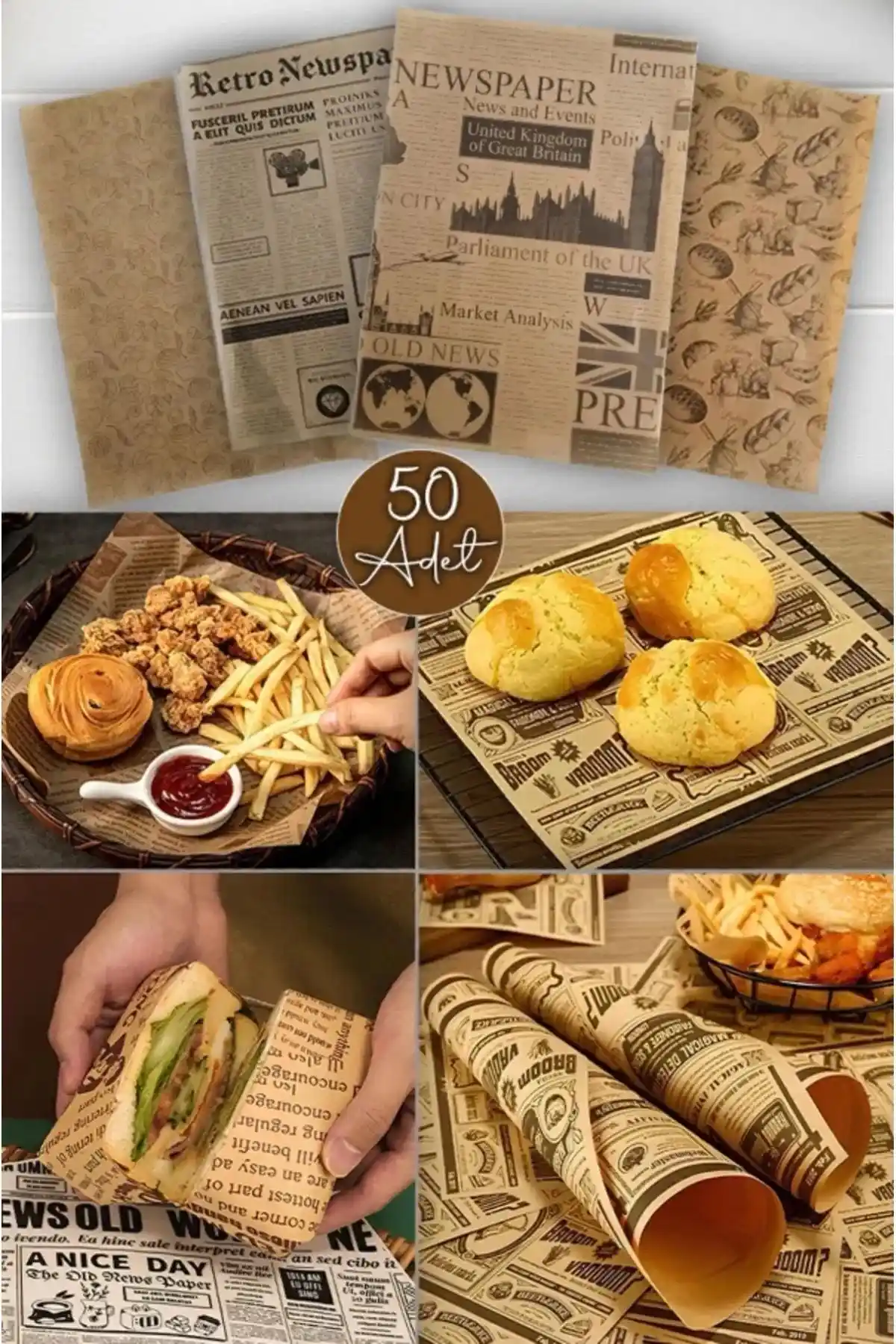 Beyzana Kendinden Desenli ve Retro Pack Desenli Yağlı Kağıt Karşılaştırması