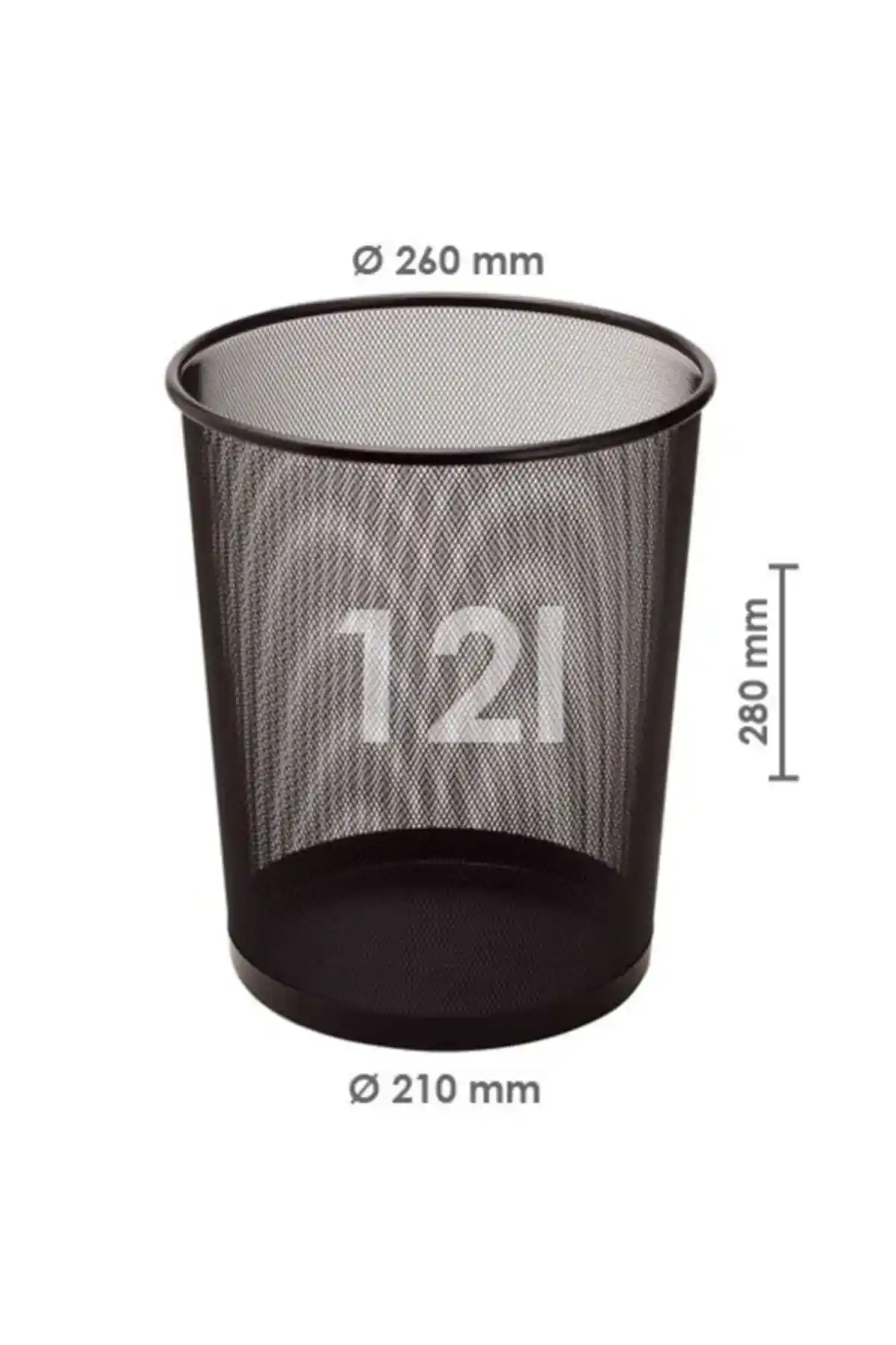 Bigpoint Metal Perfore Çöp Kovası 12 litrelik modern ve dayanıklı tasarım