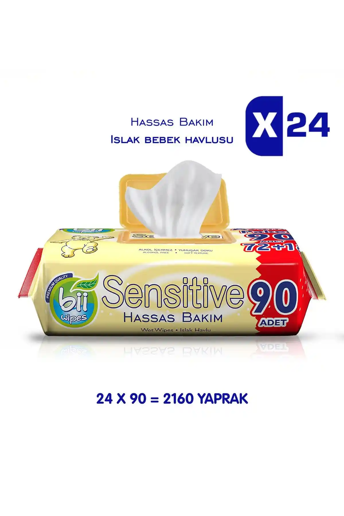 Bii Wipes Sensitive 90'lı Islak Bebek Havlusu: Hassas Ciltler İçin Güvenli Temizlik