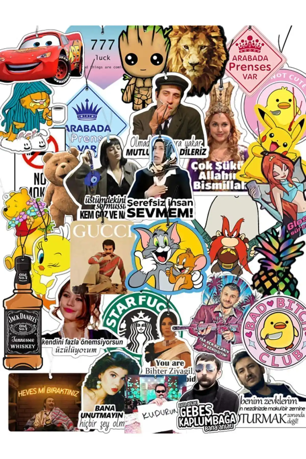 Bikoku 50 Adet Karışık Popüler Modeller Dekoratif Otomobil Kokusu ve Aksesuar Seti İncelemesi