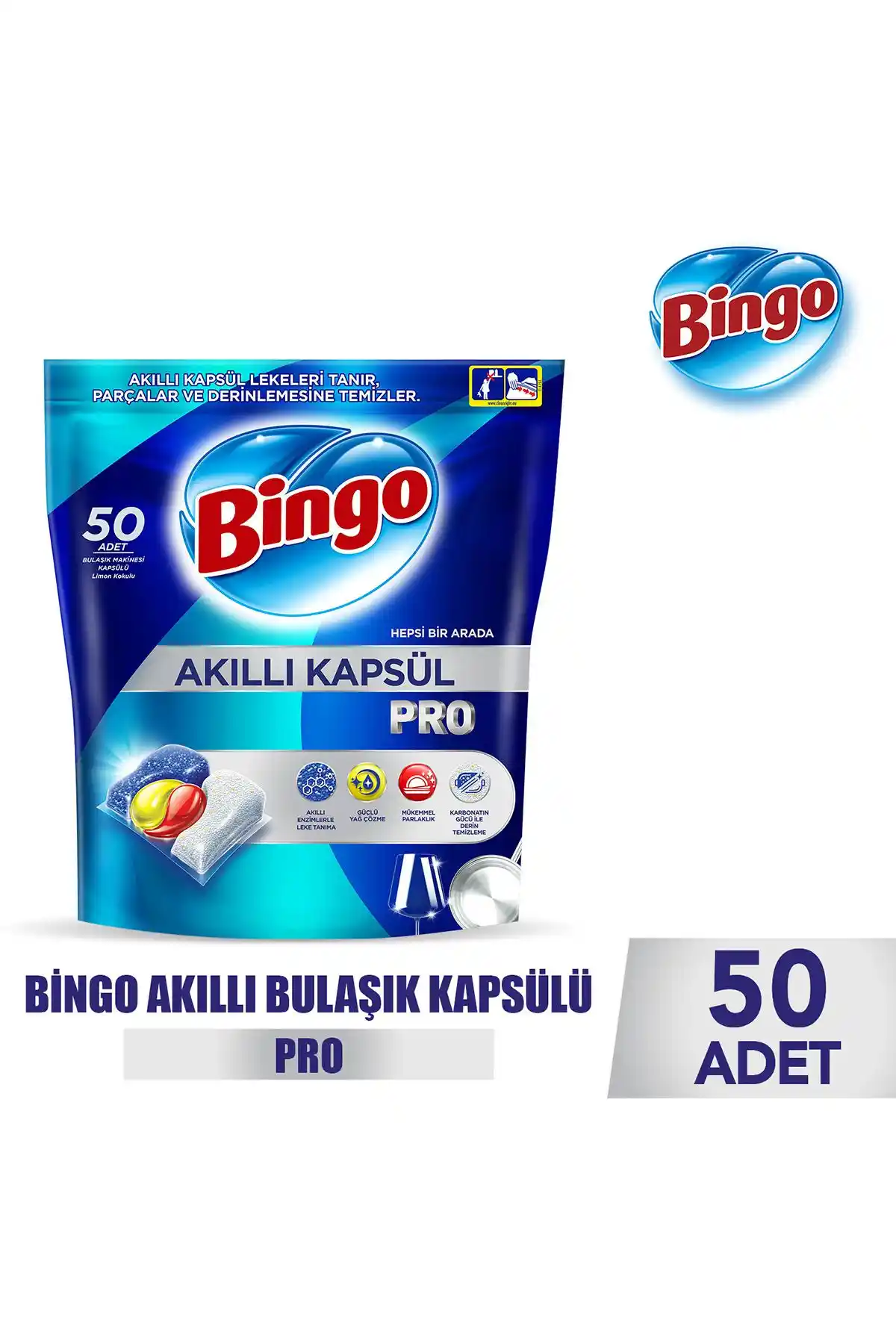 Bingo Akıllı Kapsül Pro Bulaşık Makinesi Deterjanı: Güçlü Temizlik ve Parlaklık Sağlayan Ürün