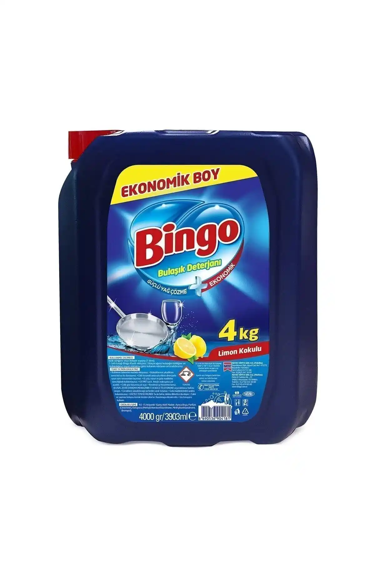 Bingo Bulaşık Sıvısı 4L - Ekonomik ve Yüksek Performanslı Temizlik Çözümü