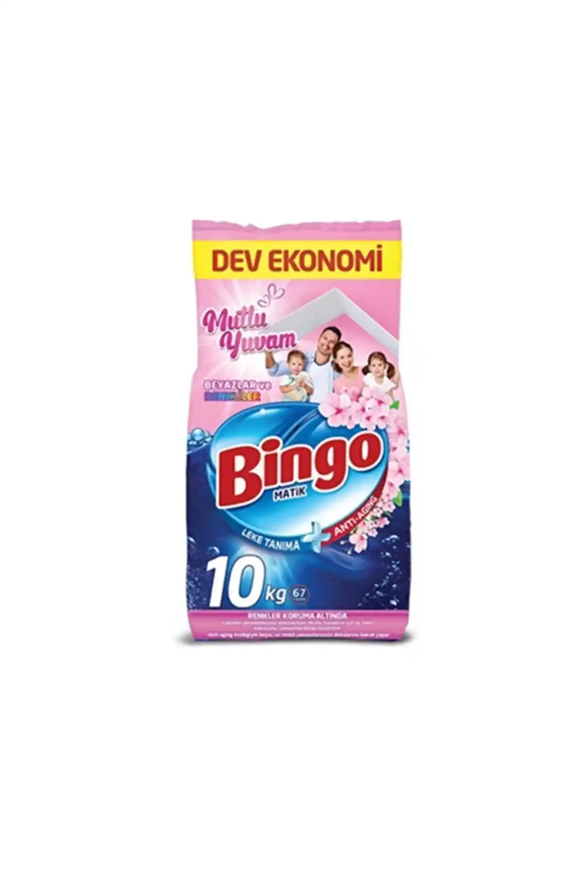Bingo Matik 10 Kg Renkli ve Beyaz Çamaşır Deterjanı Uzun Süreli ve Etkili Temizlik