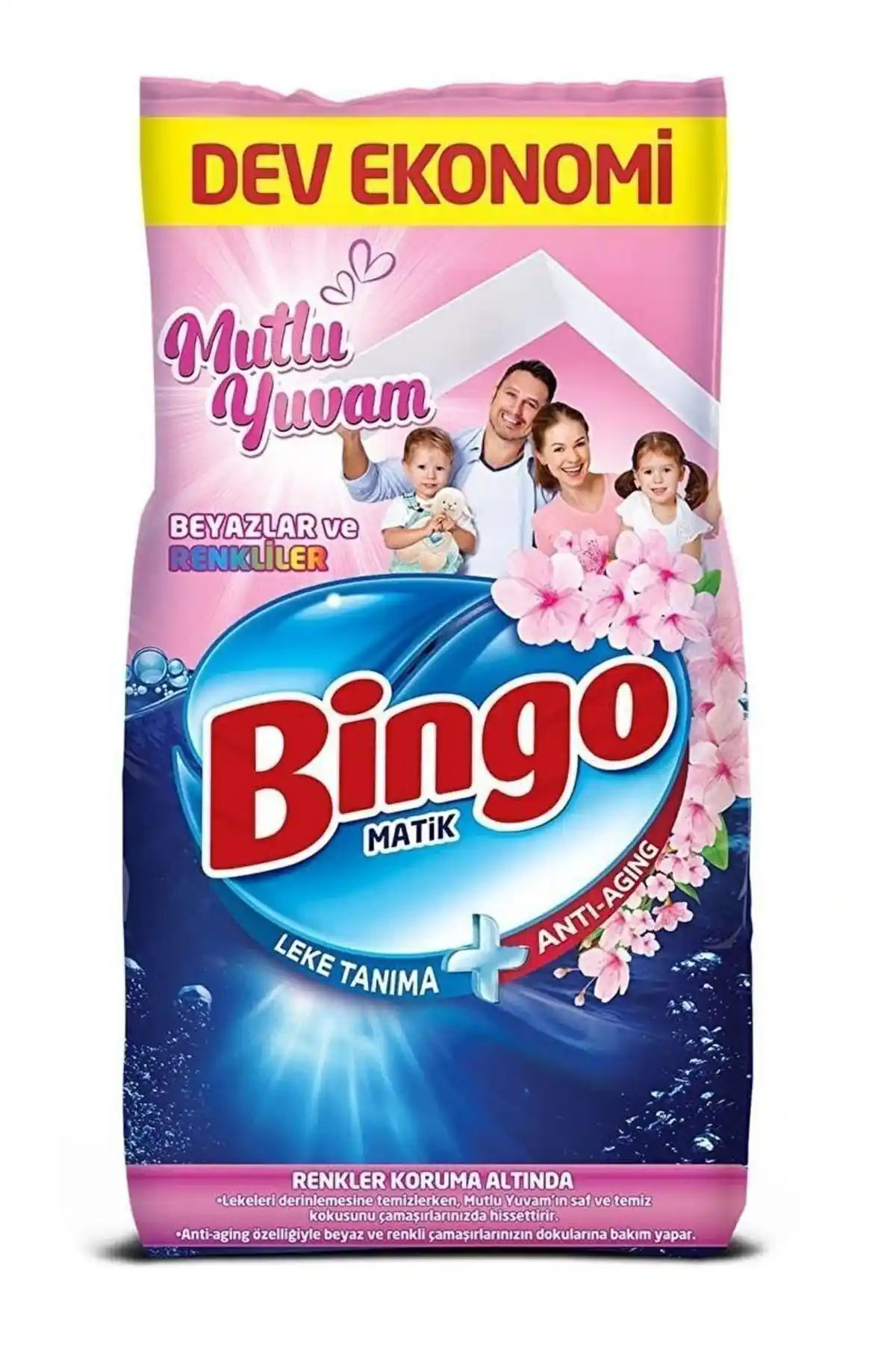 Bingo Mutlu Yuvam 8 Kg Çamaşır Deterjanı Renkli ve Beyazlar İçin Güçlü Temizlik