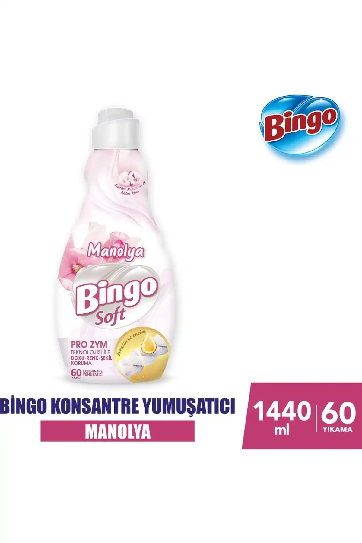 Bingo Soft Konsantre Çamaşır Yumuşatıcısı Manolya 1440 ml ile Kaliteli ve Ekonomik Yumuşatma Çözümü